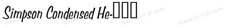 Simpson Condensed He字体转换